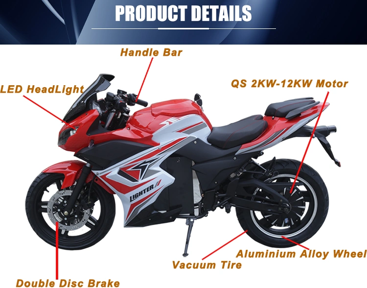 High Speed Cool Electric Racing Motorcycle with Manufacturer Price